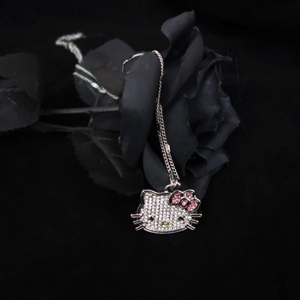 Hello Kitty Rhinestone Necklace - Picture 5 of 5